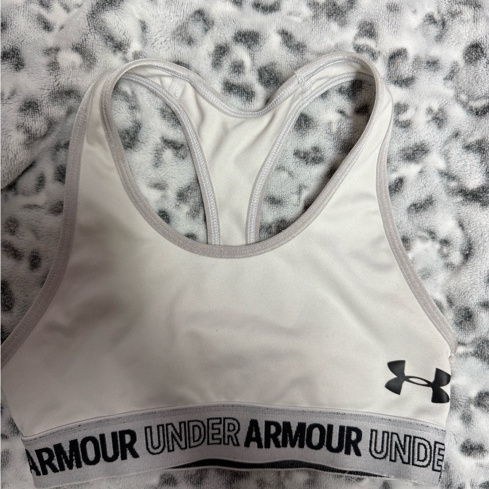 Under Armour Girls White Sports Bra